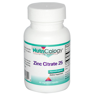 Nutricology Zinc Citrate 60 25mg Vcaps
