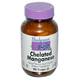 Bluebonnet Nutrition Chelated Manganese 90 Vcaps