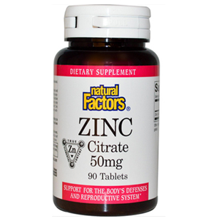 Natural Factors Zinc Citrate 90 50mg Tablets